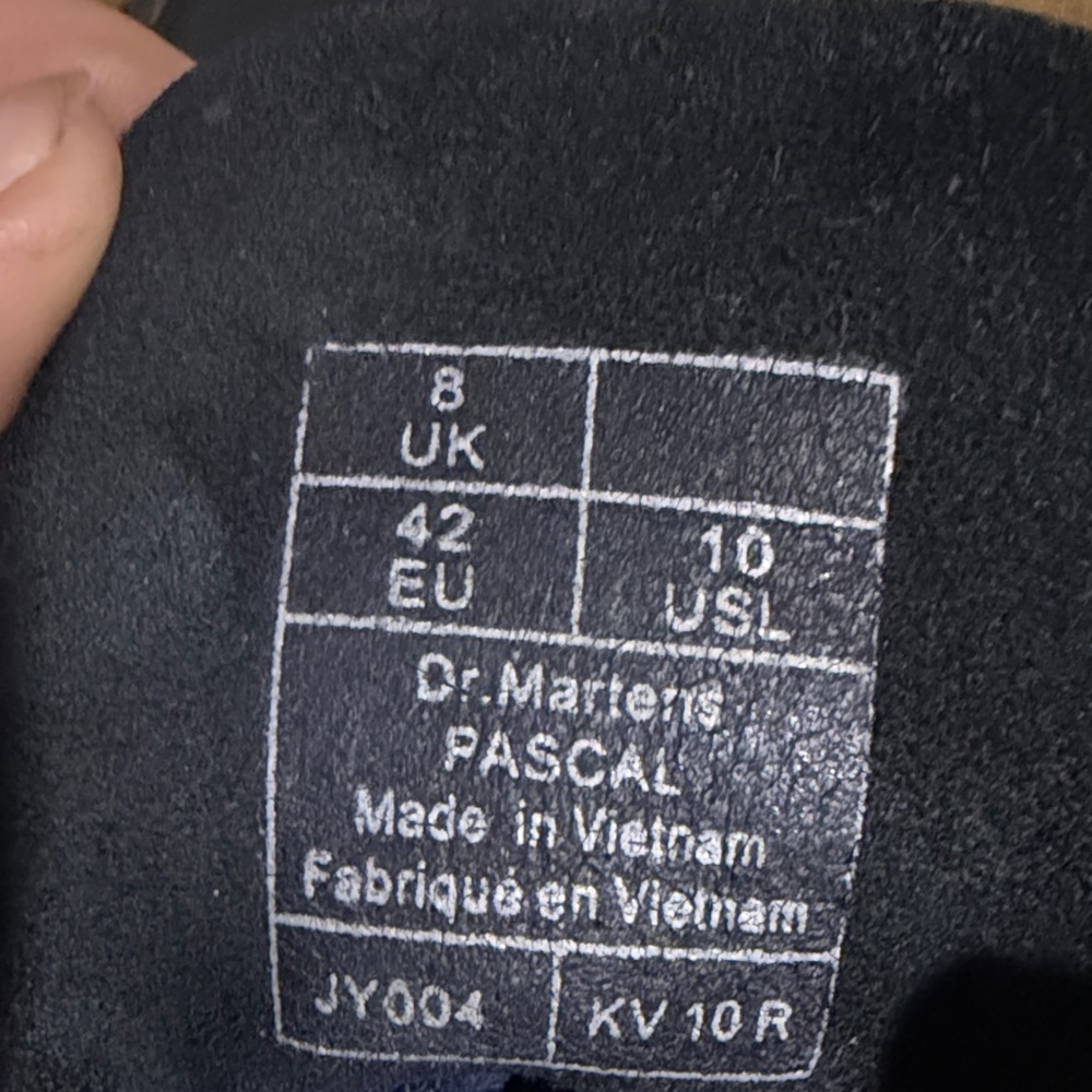 Dr. Martens Black Leather Combat Boots - Picture 2 of 5